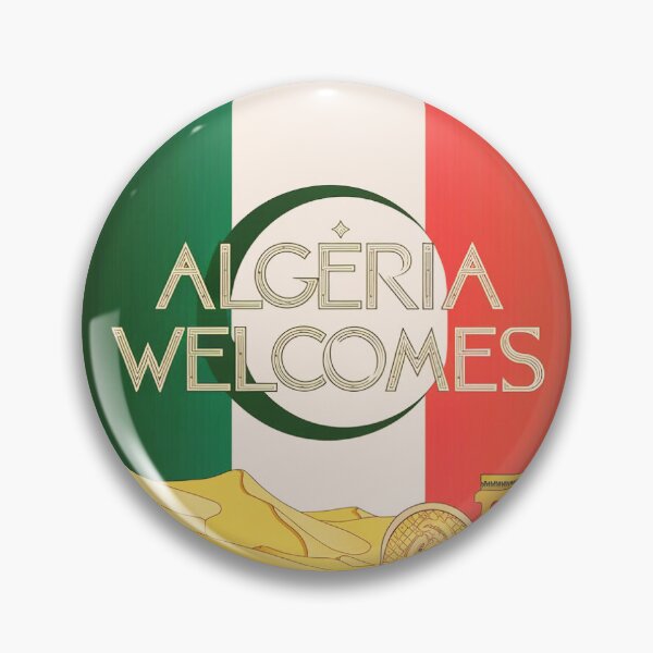Item preview, ALGERIA WELCOMES FLAG MAP designed and sold by AnimalsDH305.
