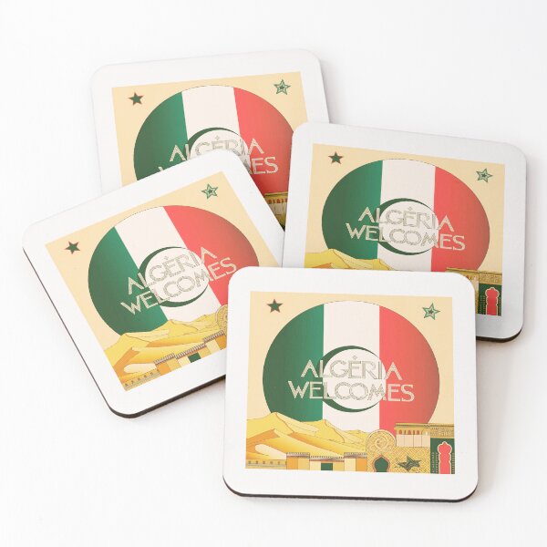 Item preview, ALGERIA WELCOMES FLAG MAP designed and sold by AnimalsDH305.