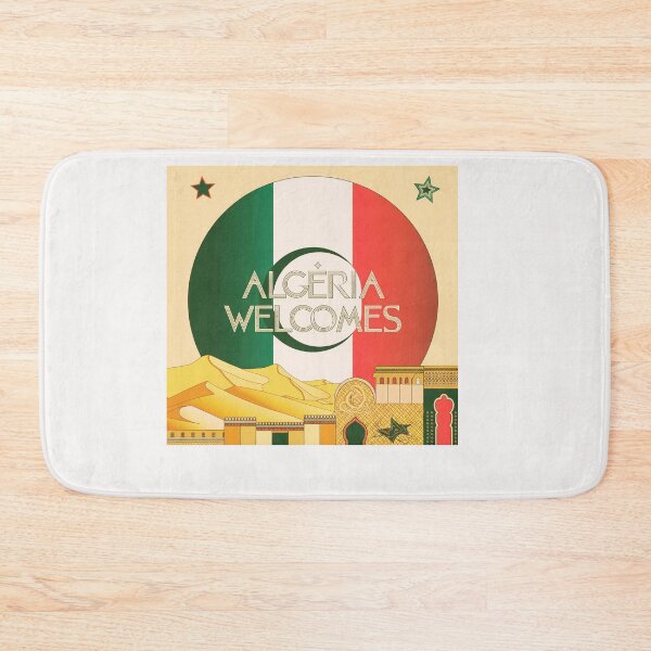 Item preview, ALGERIA WELCOMES FLAG MAP designed and sold by AnimalsDH305.