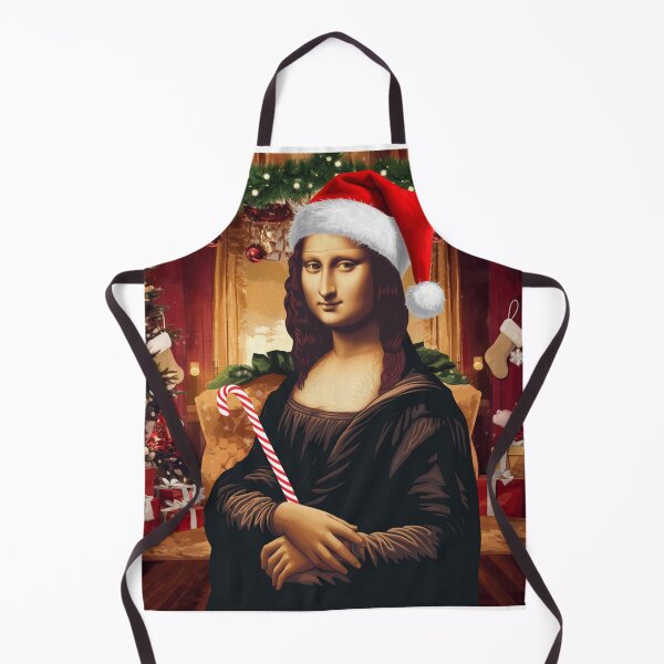 Item preview, The Mona Lisa celebrating christmas, art christmas designed and sold by NoetherSym.