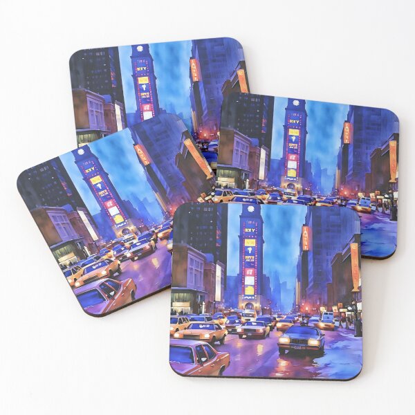 Item preview, First Snow in Times Square designed and sold by RCWatercolours.