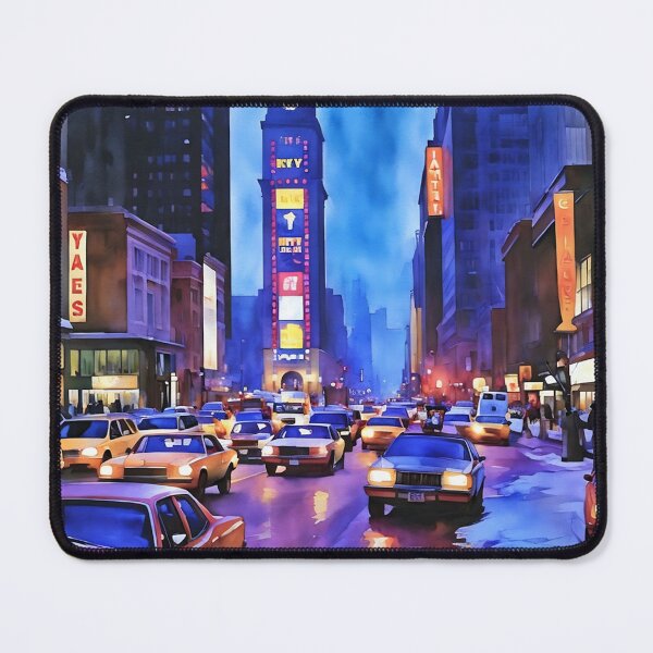 Item preview, First Snow in Times Square designed and sold by RCWatercolours.
