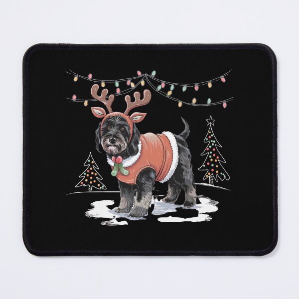 Item preview, Black Cockapoo - Gorgeous Reindeer - Christmas Lights Tree - Xmas Santa Claus designed and sold by GRABAPSHOP.