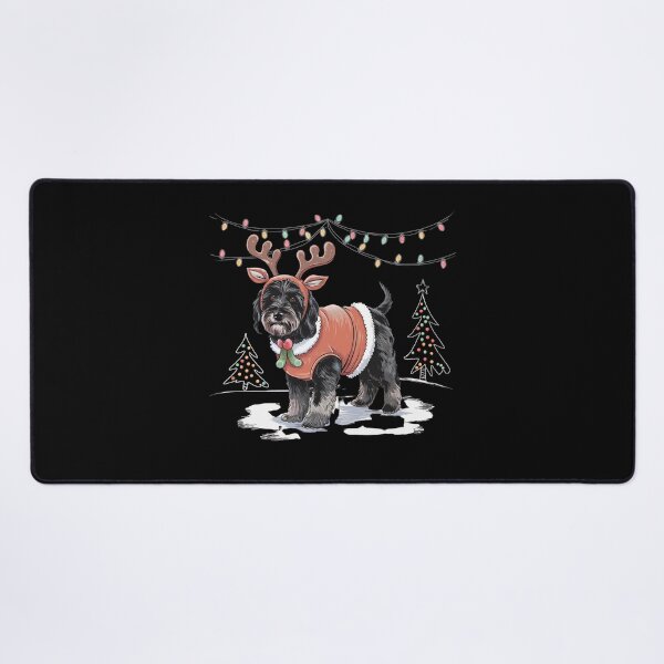 Item preview, Black Cockapoo - Gorgeous Reindeer - Christmas Lights Tree - Xmas Santa Claus designed and sold by GRABAPSHOP.