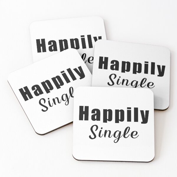 Item preview, Minimalistic Typography Quote "Happily Single"  designed and sold by IftinDesigns.