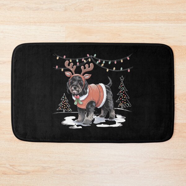 Item preview, Black Cockapoo - Gorgeous Reindeer - Christmas Lights Tree - Xmas Santa Claus designed and sold by GRABAPSHOP.