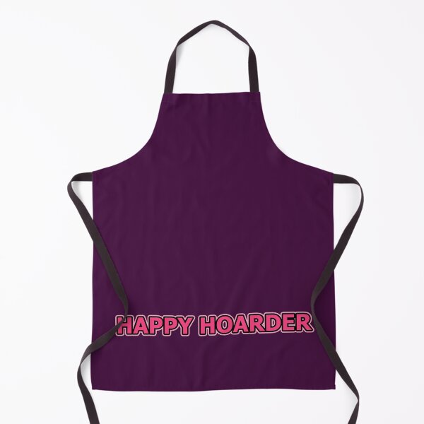 Item preview, Happy Hoarder Just Two Words Dark Pink Text Black and Pink Edge designed and sold by Beachy.