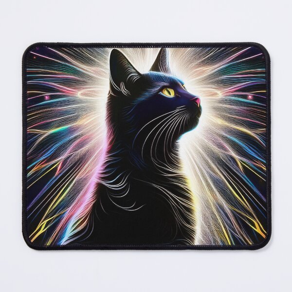 Item preview, Beautiful cat silhouette with colors bursting designed and sold by Photopat.