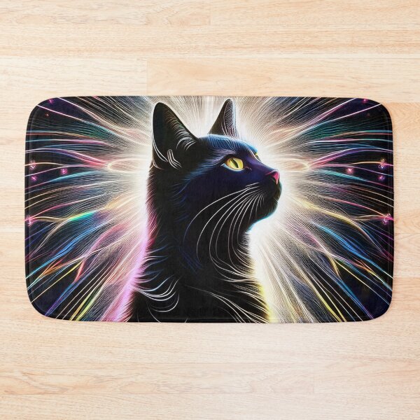 Item preview, Beautiful cat silhouette with colors bursting designed and sold by Photopat.