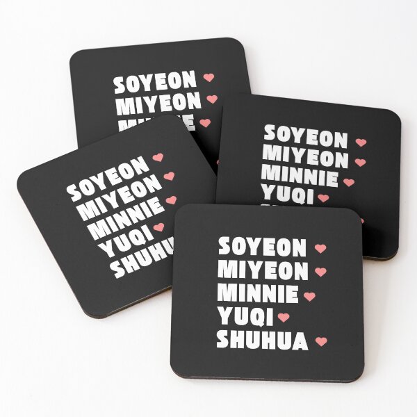 Item preview, (G)I-DLE with Member Names Kpop Group Design BLACK designed and sold by AJUNICE STUDIO.