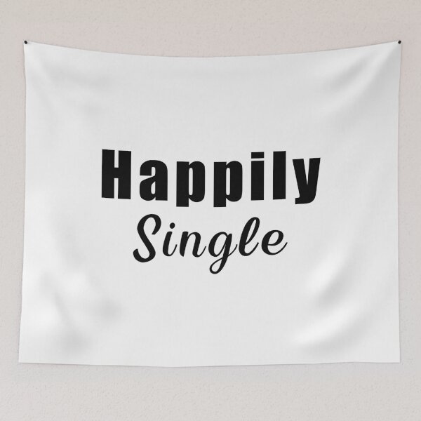 Item preview, Minimalistic Typography Quote "Happily Single"  designed and sold by IftinDesigns.