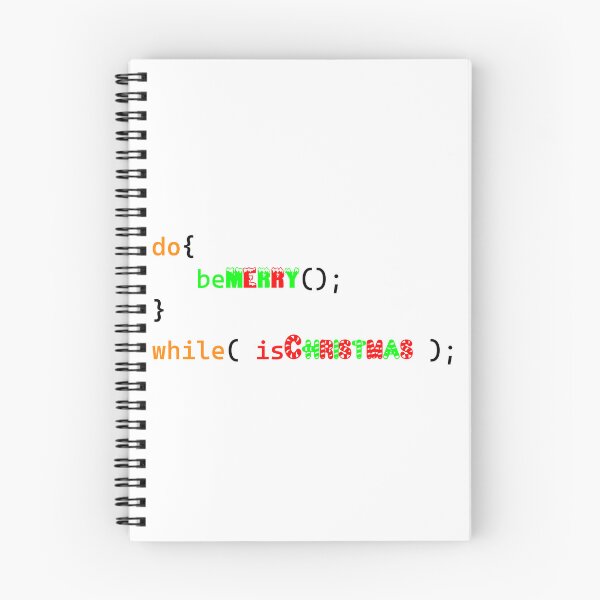 Artikelvorschau, Frohe Weihnachten, do While-Schleife (Programmierdesign) entworfen und verkauft von Red Jacket Technologies.
