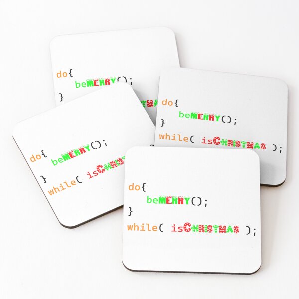 Artikelvorschau, Frohe Weihnachten, do While-Schleife (Programmierdesign) entworfen und verkauft von Red Jacket Technologies.