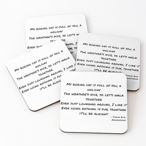 Item preview, Sunday Ride By Zerobaseone Lyrics designed and sold by ArtRaftPro.