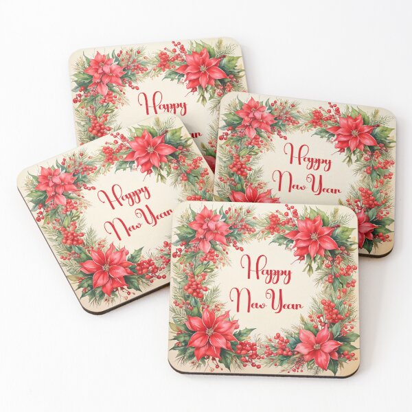 Item preview, Christmas Wreath Happy New Year designed and sold by PixelRoots.