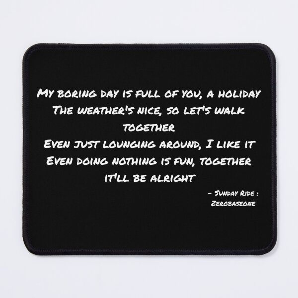 Item preview, Sunday Ride By Zerobaseone Lyrics designed and sold by ArtRaftPro.