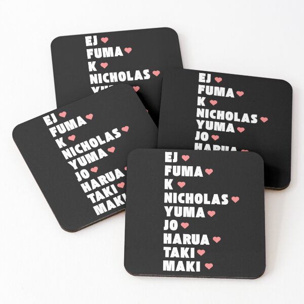 Item preview, &TEAM with Member Names Kpop Group Design BLACK designed and sold by AJUNICE STUDIO.