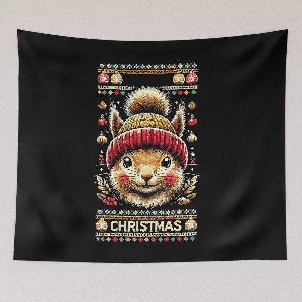 Item preview, Festive Squirrel Christmas Cheer designed and sold by LuminOrb.