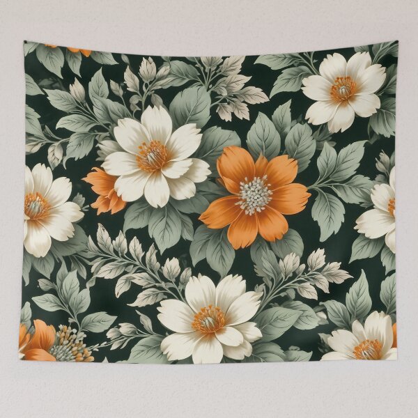 Item preview, A vibrant floral pattern designed and sold by PixelRoots.