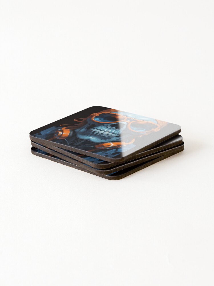 Thumbnail 4 of 5, Coasters (Set of 4), Skull Style designed and sold by Rostislav1401.