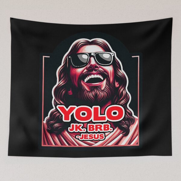 Item preview, YOLO JK BRB Jesus designed and sold by plushism.