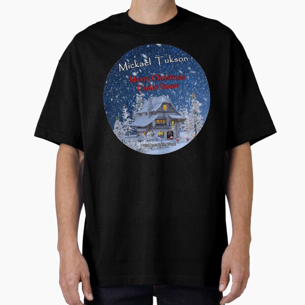 Merry Christmas Under Snow rond T-shirt oversize
