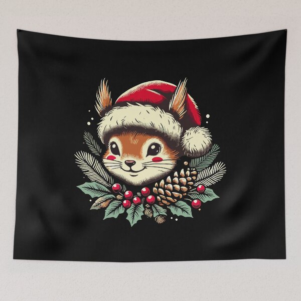 Item preview, Vintage christmas Design cute squirrel designed and sold by LuminOrb.