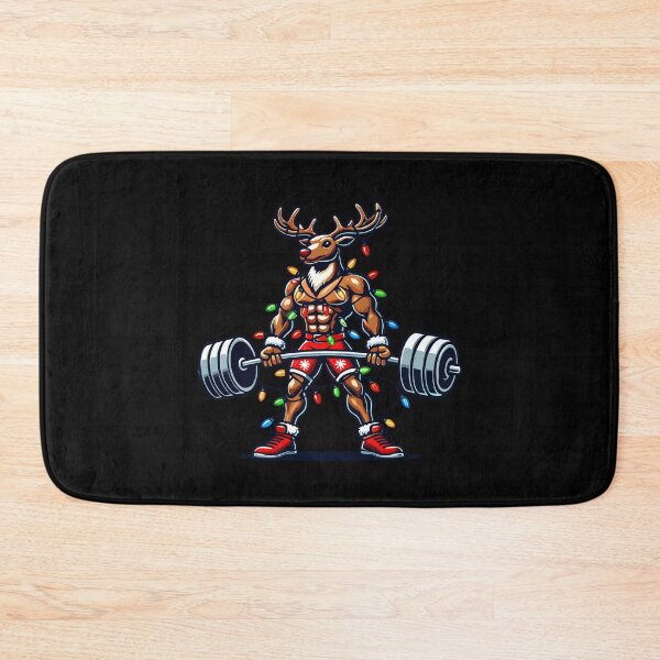 Item preview, Christmas Reindeer Bodybuilder Humor designed and sold by LuminOrb.