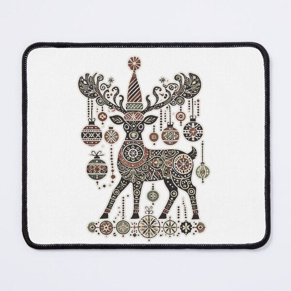 Item preview, Weihnachten Vintage Reindeer Ornament Festive designed and sold by LuminOrb.