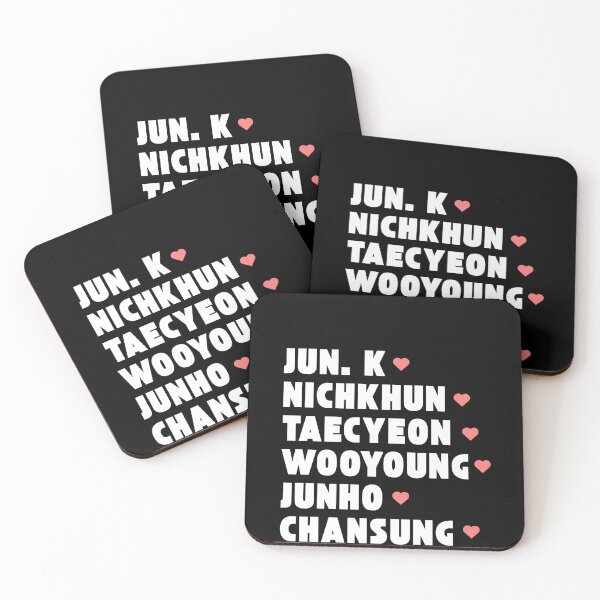 Item preview, 2PM with Member Names Kpop Group Design BLACK designed and sold by AJUNICE STUDIO.