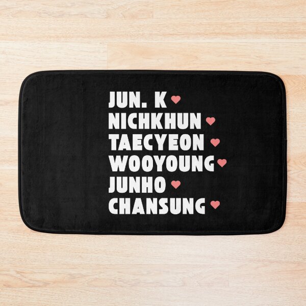 Item preview, 2PM with Member Names Kpop Group Design BLACK designed and sold by AJUNICE STUDIO.