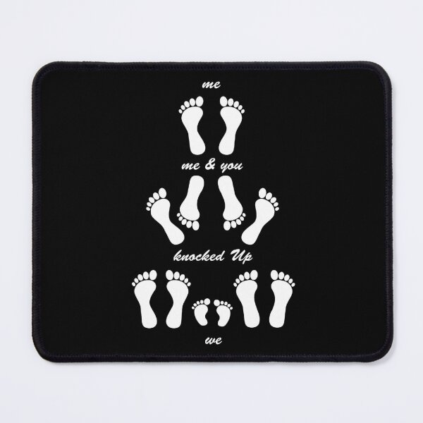 Item preview, Funny illustration with feet showing getting pregnant. Knocked Up. Planned or unexpected. It's baby time. designed and sold by Boogeyman Bill.