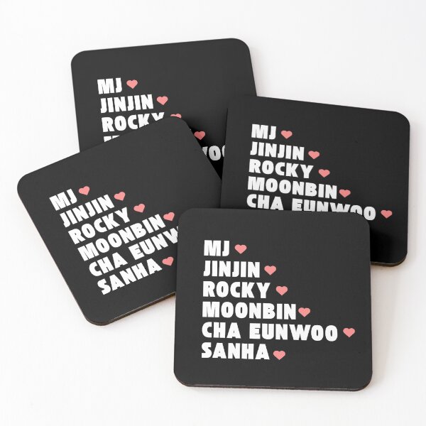 Item preview, ASTRO with Member Names Kpop Group Design BLACK designed and sold by AJUNICE STUDIO.