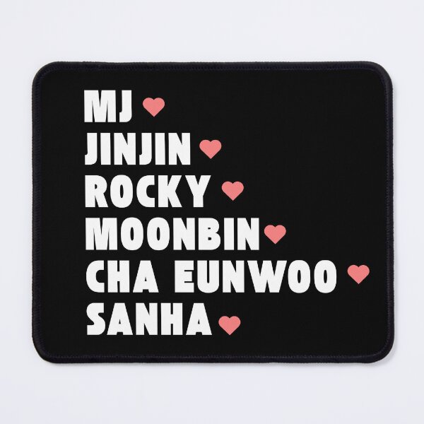 Item preview, ASTRO with Member Names Kpop Group Design BLACK designed and sold by AJUNICE STUDIO.