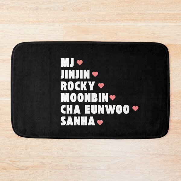 Item preview, ASTRO with Member Names Kpop Group Design BLACK designed and sold by AJUNICE STUDIO.