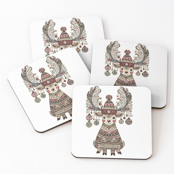 Item preview, Vintage Cottagecore Weihnachten Reindeer Joy designed and sold by LuminOrb.