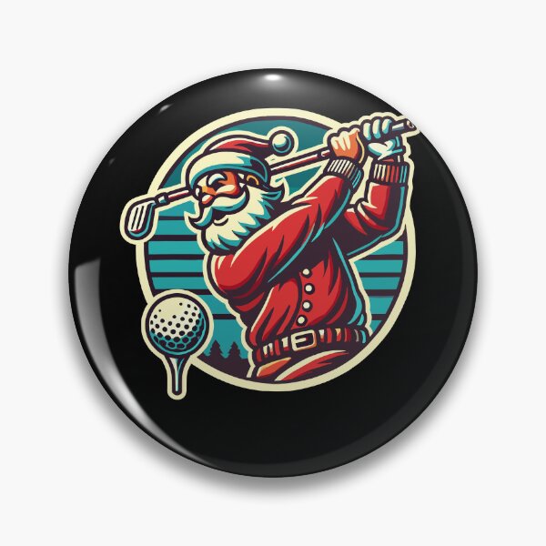 Item preview, Golfing Santa Claus Christmas Fun designed and sold by LuminOrb.