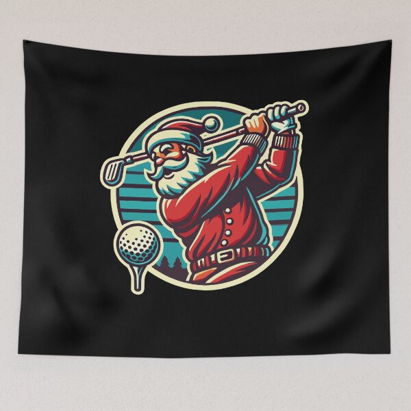 Item preview, Golfing Santa Claus Christmas Fun designed and sold by LuminOrb.