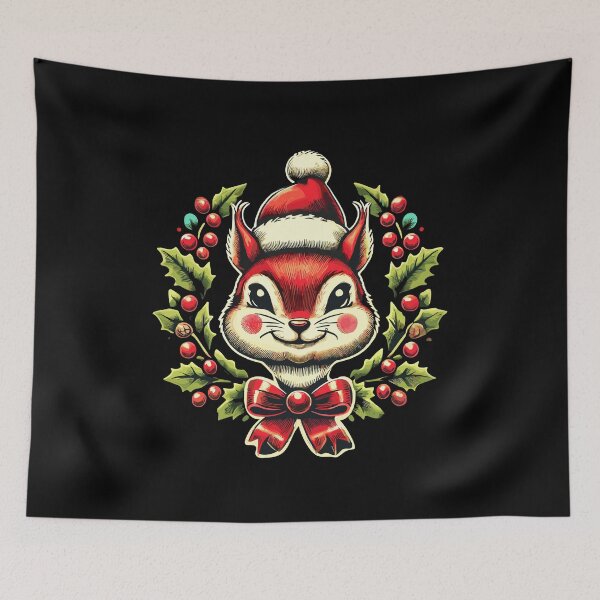 Item preview, Happy Squirrel Christmas Festive designed and sold by LuminOrb.