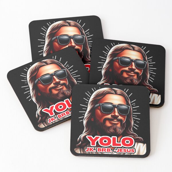 Item preview, YOLO JK BRB Jesus designed and sold by plushism.