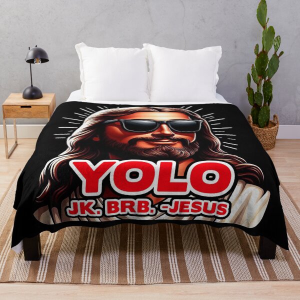 Item preview, YOLO JK BRB Jesus designed and sold by plushism.