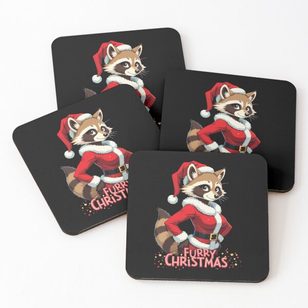 Item preview, Furry Christmas. Anthro Raccoon Female in Christmas Suit. designed and sold by twisted-dot.