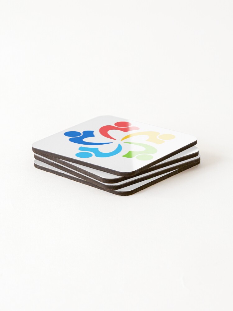 Thumbnail 4 of 5, Coasters (Set of 4), Colorful AlmaLinuxOS linux logo art designed and sold by dasj19.