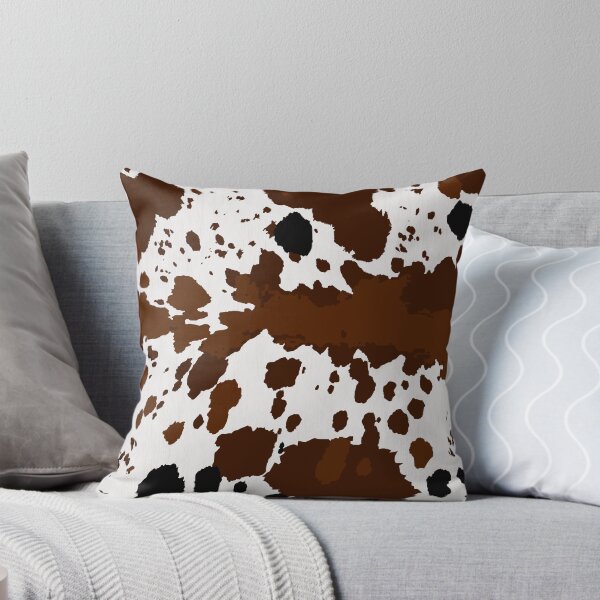 Item preview,  Farmhouse Cowhide Pillow | Black and White and brown  | Faux Leather | Rustic Decor designed and sold by wedad01.