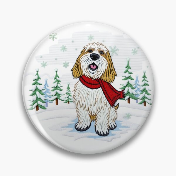 Item preview, PBGV WINTERLAND Embroidery  designed and sold by svarupa.