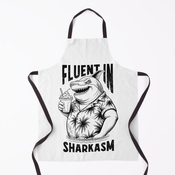 Item preview, Fluent In Sharkasm Funny Sarcastic Shark Lover Beach Pun designed and sold by GrandeDuc.