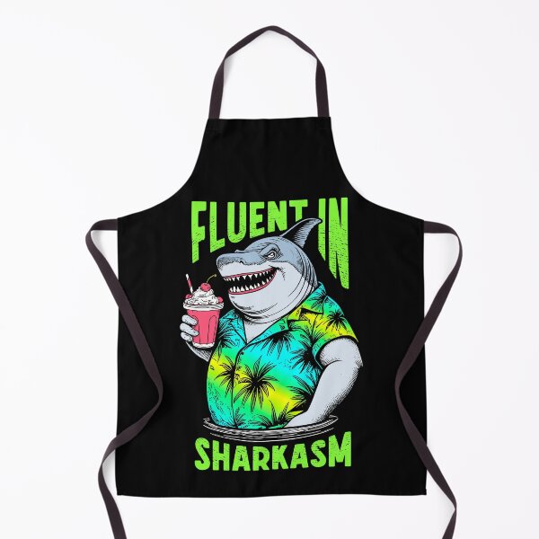 Item preview, Fluent In Sharkasm Funny Sarcastic Shark Lover Beach Pun designed and sold by GrandeDuc.