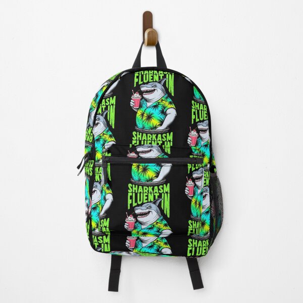 Item preview, Fluent In Sharkasm Funny Sarcastic Shark Lover Beach Pun designed and sold by GrandeDuc.