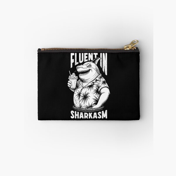 Item preview, Fluent In Sharkasm Funny Sarcastic Shark Lover Beach Pun designed and sold by GrandeDuc.