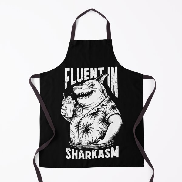 Item preview, Fluent In Sharkasm Funny Sarcastic Shark Lover Beach Pun designed and sold by GrandeDuc.